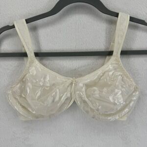 Wacoal 85567 Ivory Floral‎ Lace Underwire Bra Size 34D Adjustable Straps